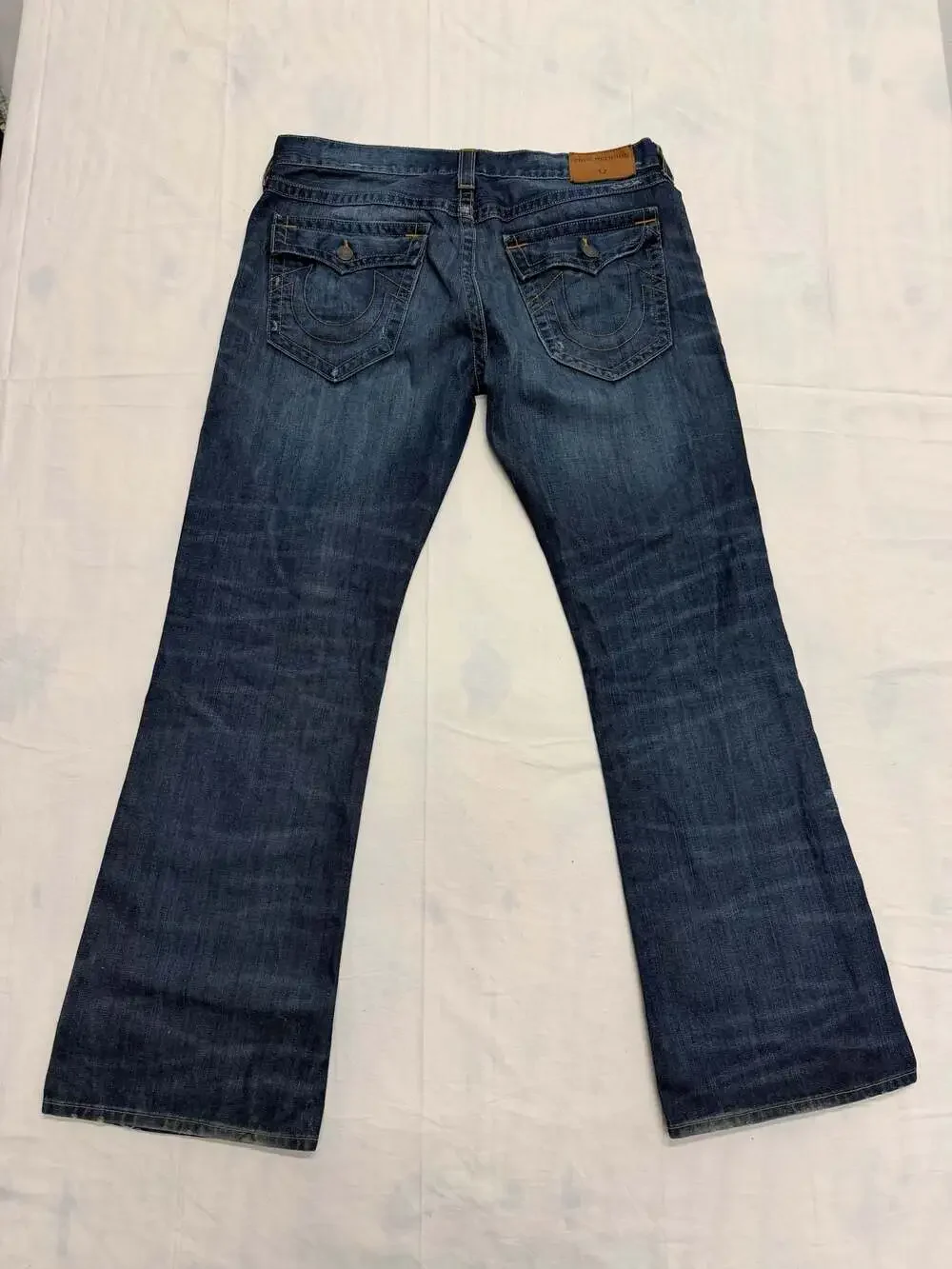 True Religion Men's Dark Wash Bootcut Jeans, Size 36